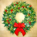 027 Weihnachten Blumen - 3-lagig (creme)